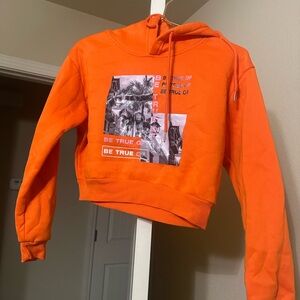Orange Graphic Women's Sweater
